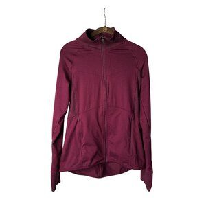 C9 By Champion Womens Running Jacket Size M Full Zip Thumbholes Purple